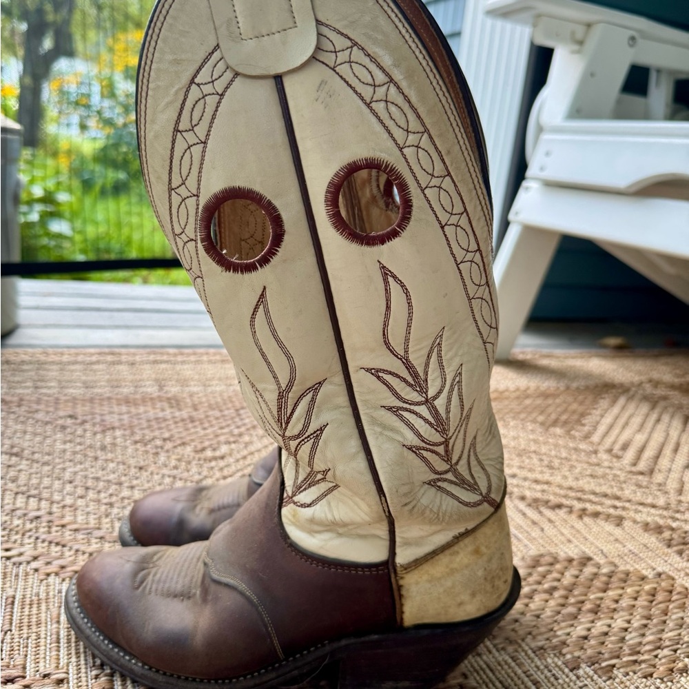 Vintage Olathe Boot Co. Two-Tone Western Boots